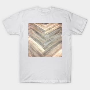 contemporary Caramel brown grey Beige farmhouse barn wood T-Shirt